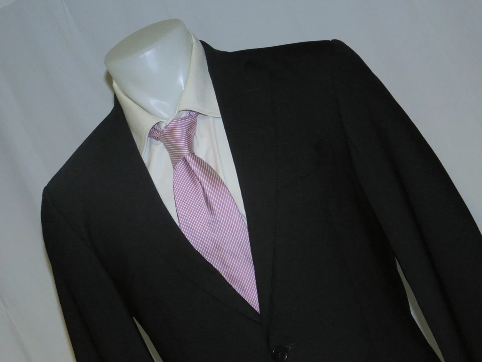 Abrigo deportivo Richard James Savile Row Barathea negro de dos botones 40R Foto 3 de 4