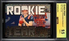 2024 Panini Contenders Rookie of the Year Drake Maye #3 MBA 9.5