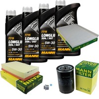 Mann Inspektionspaket 4L Mannol Longlife 504/507 5W-30 FüR Audi A6 2.6 2.3 2.0