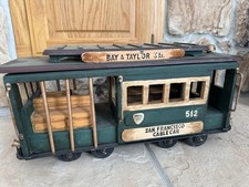 Trolley Car San Francisco de madera vintage (artículo de coleccionista)