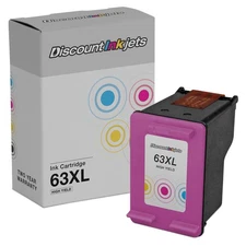 Ink Cartridge Replacement for HP 63XL F6U63AN High Yield (Color)