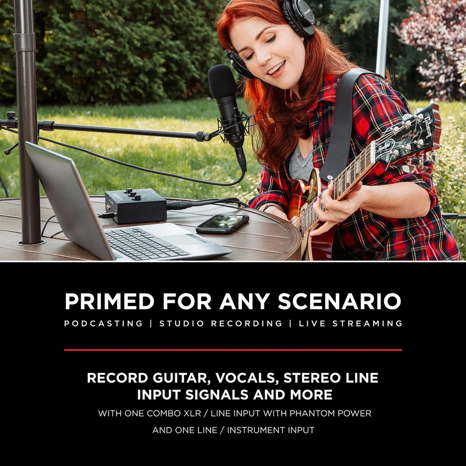 USB Audio Interface: Record, Stream, Podcast with XLR, Line, DI Inputs + Soft... - Image 3 of 4