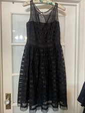 Calvin Klein Vintage Look Black Dress Size 6 Full Skirt