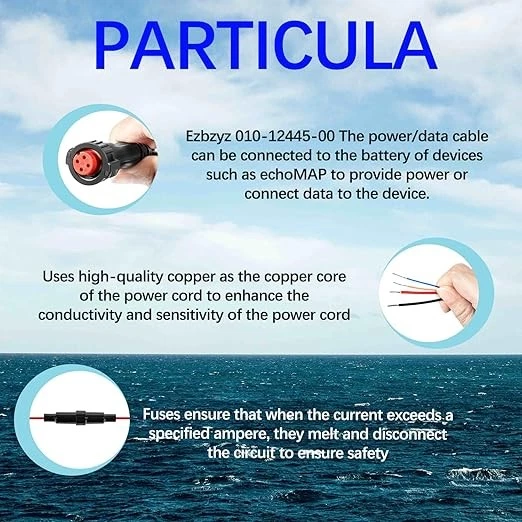 For Garmin echoMAP 4-pin 6ft Threaded Power Data Cable Chartplotter 010-12445-00 - Image 4 of 4