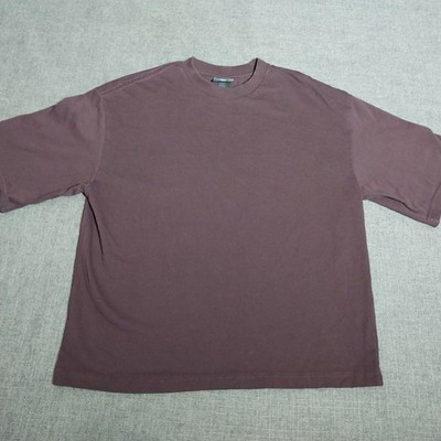 H & M Oversized T Shirt Small Burgandy Short Sleeve