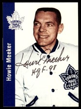 1951-52 Parkhurst reprint auto hand signed Howie Meeker Toronto Maple Leafs #133