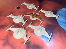 Star Trek Micro Machines Lot X6 Romulan Bird Of Prey Space Ship Fleet TNG TOS