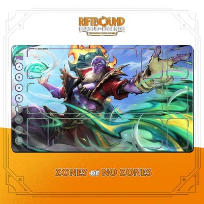Playmat RIFTBOUND LOL TCG 24x14''(60*35cm) | RYZE Soul Fighter - genähte Kanten