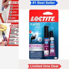 Super Glue Plastics Bonding System Clear 0.21 fl oz Kit 6 Pack Activator