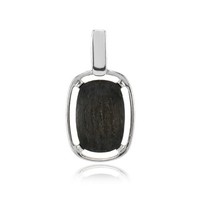 Cavill SilberanhäNger Mooreiche 925 Sterling Silber 0,85Ct Rechteckig