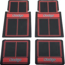 Oer 4 Piece Red Dodge Floor Mat Set For 1960-1976 Dodge Models Oer 4 Piece Red Dodge Floor Mat Set For 1960-1976 Dodge Models