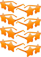 8 Pack Rimless Star Sunglasses Transparent Sunglasses Pentagram Star Glasses Par