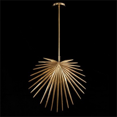 John-Richard Fan Palm 23 inch Antiqued Pendant Ceiling Light AJC-9391 - Open Box