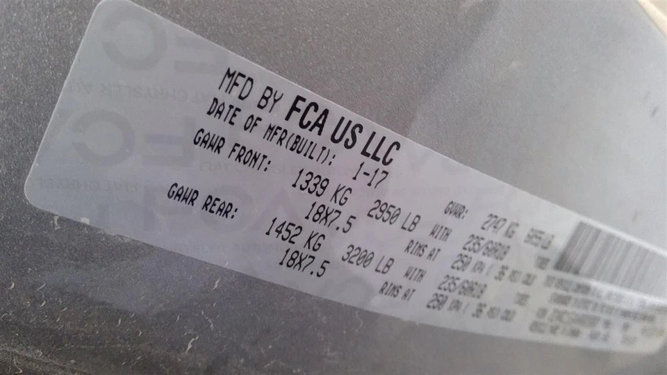 Used Radiator Shutter Assembly fits: 2017 Chrysler Pacifica Grade A - Изображение 4 из 4