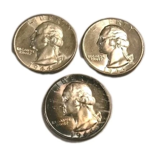 1944 P/D/S Washington Quarter Gem Brilliant Uncirculated. Very Nice