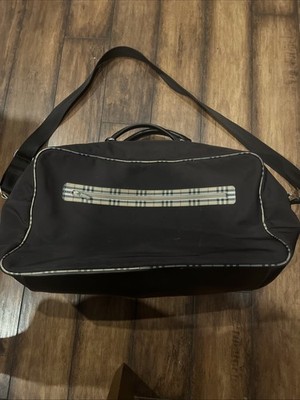 Burberry Fragrance Travel Bag Duffle Bag Brown with Nova Check 12'' x 20''