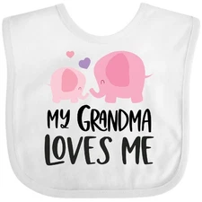 Inktastic My Grandma Loves Me Baby Bib Gigi Loved By Grandchild Grandkids Idea