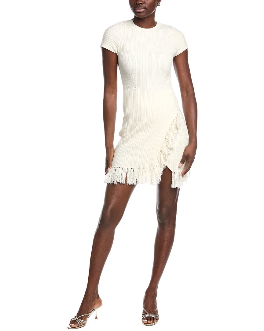knee length dresses for ladies Simkhai Women's Holloway Embroidered Mini Dress in White, Lace, Size 2 main image 1