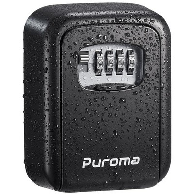 Security Key Lock Box 4-Digit Combination Waterproof Lock Box Key Storage Loc...