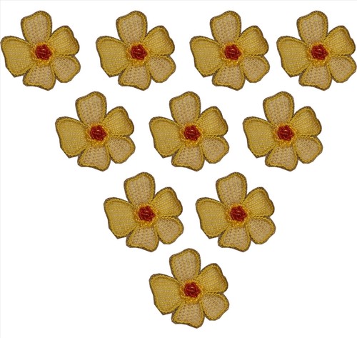 Sanskriti Vintage 10 Applique Hand Beaded Craft Supply Home Decor Christmas Deco - Picture 1 of 4