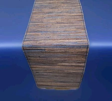 Striped BLUE Water Hyacinth Table Runner