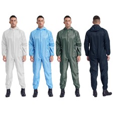 Men Women Overall Breathable Jumpsuit Worker Coveralls Workshop Suit Hoodie