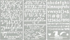 Aleks Melnyk No.34 Metal Stencils, 10.16 cm x 17.78 x 0.3 mm, Silver