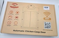 2K HD Camera Automatic Chicken Coop Door, WiFi Solar Powered Chicken Door