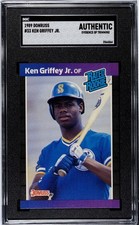 Donruss 1989 Ken Griffey Jr. #33 Rated Rookie SGC Authentic Mariners MLB