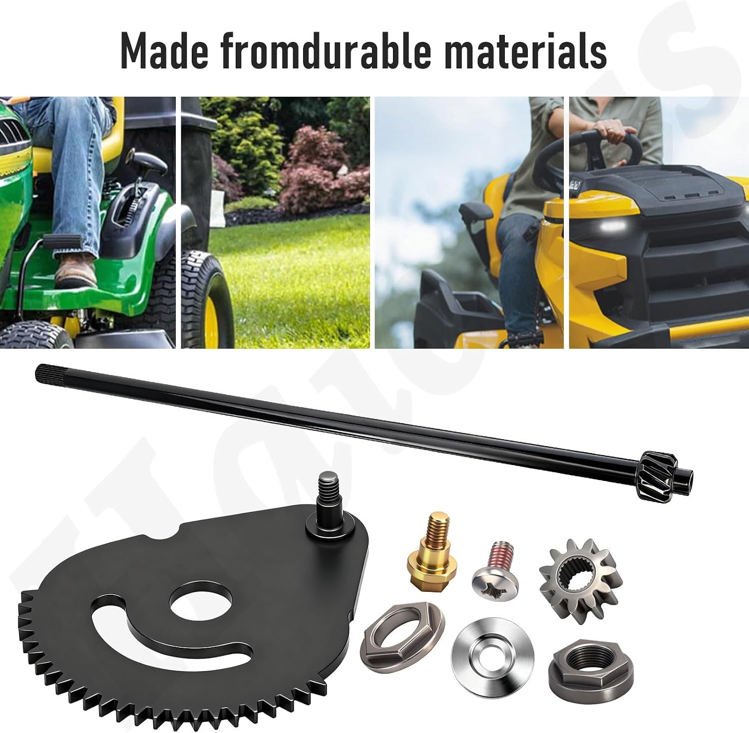 Rod Components Kit Steering Rod Shaft Gear Kit for Riding Lawn Mower Tractor Replacement ...