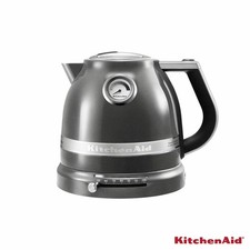 Image of KitchenAid Artisan 1.5L Kettle Medallion Silver Electric Temperature Control UK