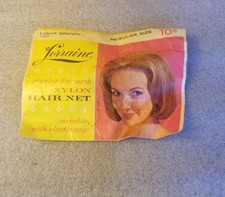 Vintage Hair Net Lorraine Nylon Light Brown 107 Package Regular size
