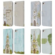 HALEY BUSH CHURCH PAINTING LEATHER BOOK WALLET CASE FOR APPLE iPOD TOUCH MP3