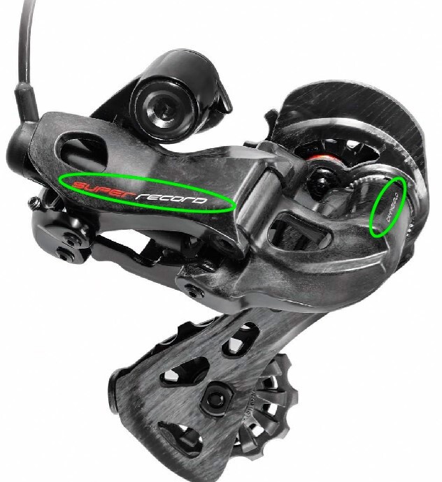 Autocollants De Dérailleur Campagnolo Super Record 12 EPS - Lot De 2 - Neufs