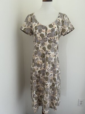noa noa linen dress Noa Blue Tropical Print Linen Blend Mini Dress l Neutral Ground S