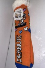 Sherpa Lined Socks Non-slip One Size Peanuts Snoopy Woodstock New