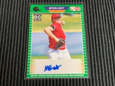 2021 LEAF PRO SET MITCHELL BRATT *ROOKIE XRC GREEN AUTO*  RANGERS