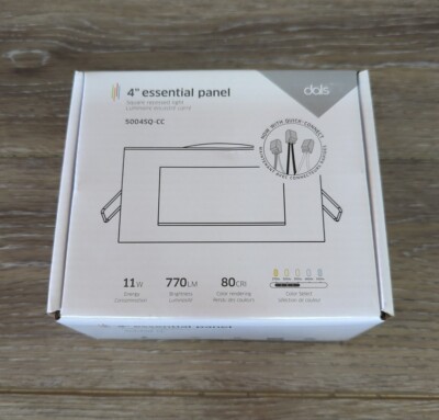 DALS Lighting 5004SQ-CC 4  Essential Panel Square Recessed Light 