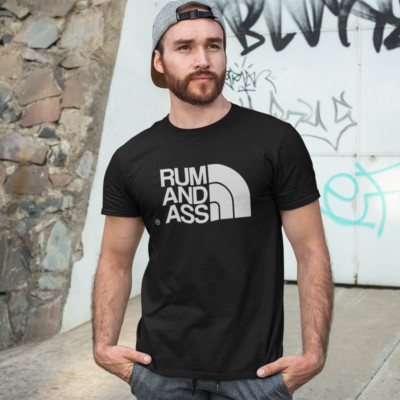 RUM and ASS T-SHIRT - jungle breakbeat rave hardcore dance dj breaks drum bass