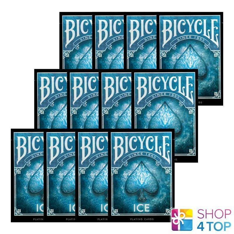 Details zu  12 Bicycle Eis Spielkarten Decks Hergestellt IN USA Original Poker Blau Glacial Sonderpreis neue Arbeit