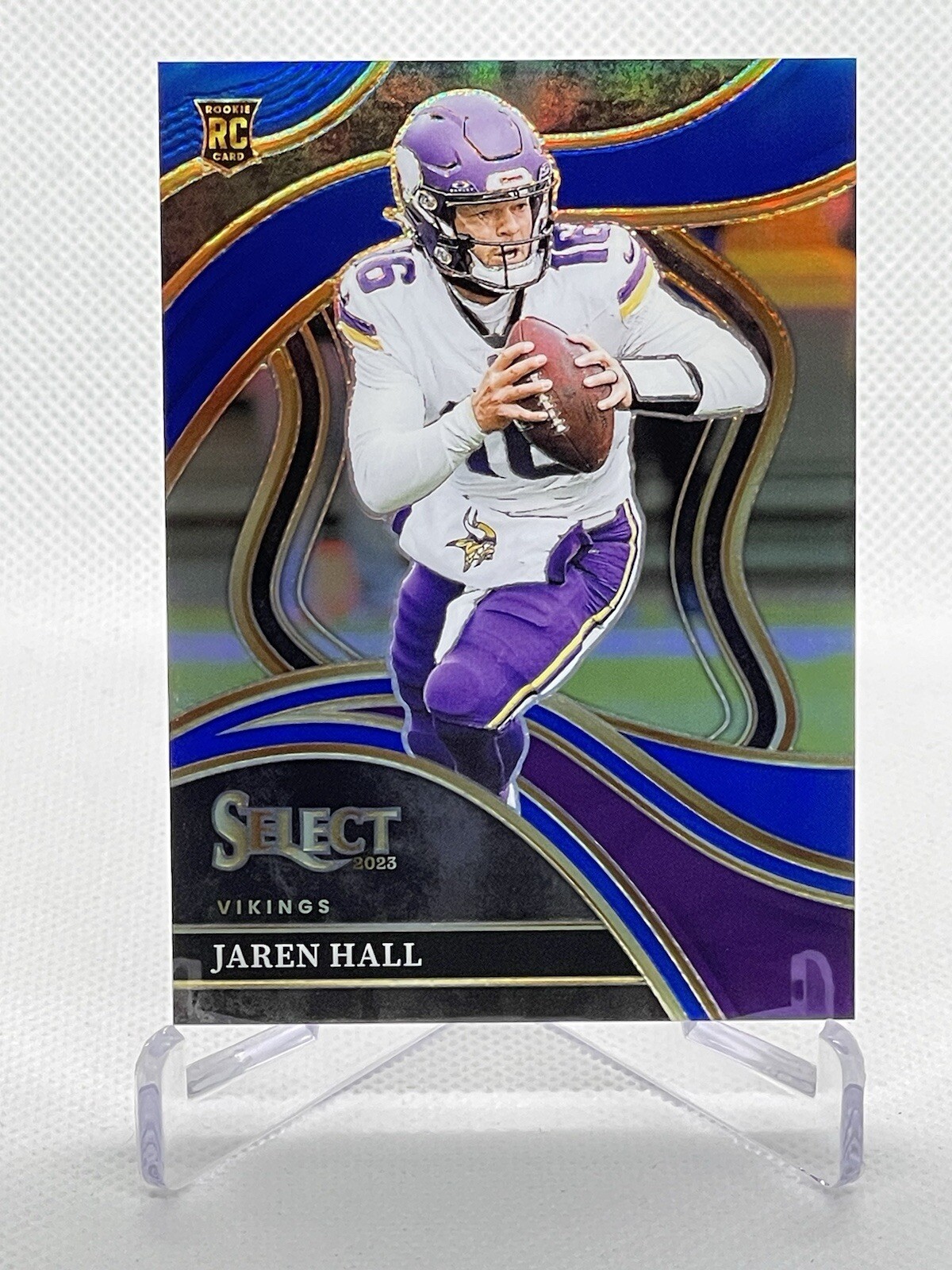 2023 Jaren Hall Select Blue Club Level Prizm SSP RC /99 #261 Minnesota Vikings