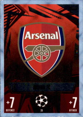 Champions League 2023 2024 Card 28 - FC Arsenal London Club Badge CRYSTAL 23/24