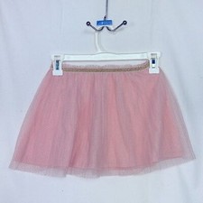 Carter's Kids Skirt Girl Tulle Gold Elastic Waistline Size 6 Pink Children 0328
