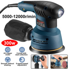 300W ELECTRIC RANDOM ORBITAL SANDER 6 SPEEDS ROTARY PALM CIRCULAR DISC 125mm UK