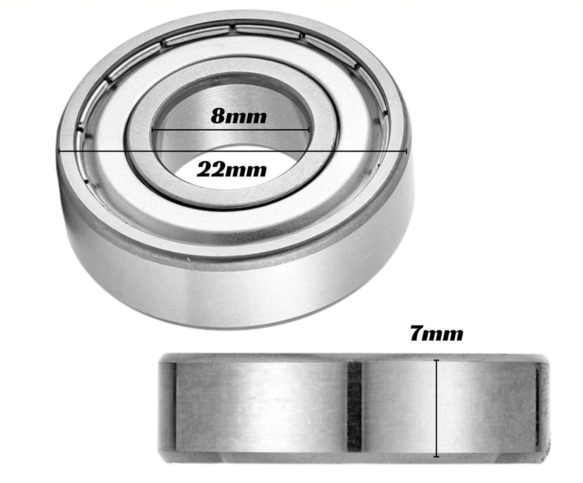 ジジ 608ZZ (608Z) ABEC-5 Shielded Wheel Bearings for Mobility Scooters