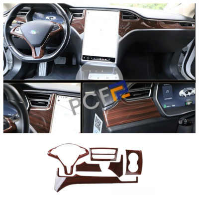 For Tesla Model S 2012-2020 wood grain ABS Interior Full set Accessories Kit