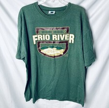 Vintage Striped T-shirt Kingstree Classic made in USA Green 2XL Frio River Bass