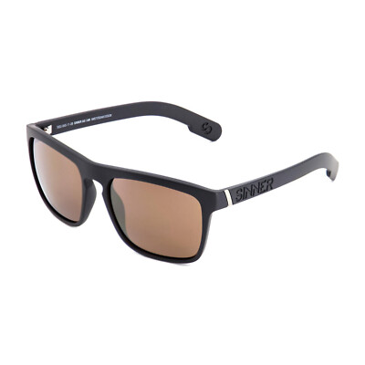 SINNER THUNDER X Herren/Damen Sonnenbrille MATTSCHWARZ/GOLD VERSPIEGELT KAT.3