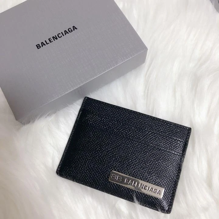 Balenciaga Plate Card Holder Black
