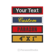 Custom Embroidered Name Tag Patch - Motorcycle Biker Title MC Team Sew on Patch